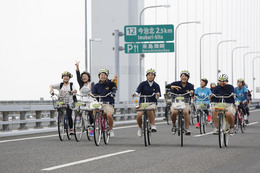 橋の上からの景色はいかがだったでしょうか？（サイクリングしまなみ実行委員会提供）