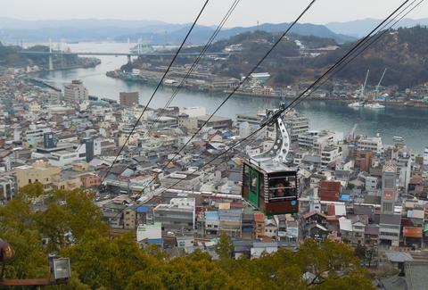 千光寺山ロープウェイと尾道水道