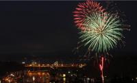 華やかな花火が、尾道の夜空を彩りました。